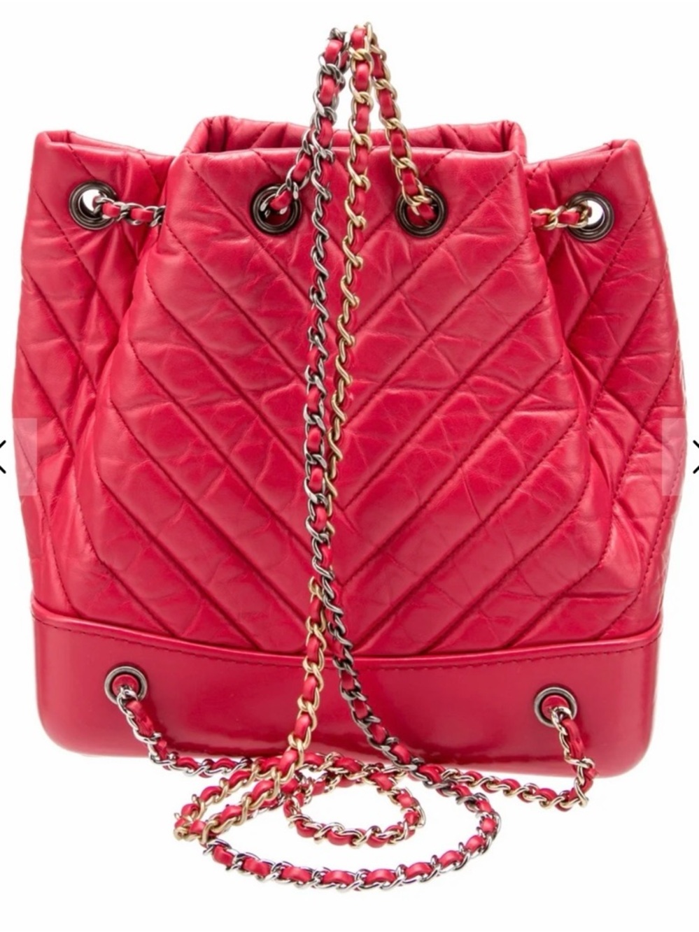 CHANEL Red Gabrielle Backpack (Small) - Picture 3 of 5